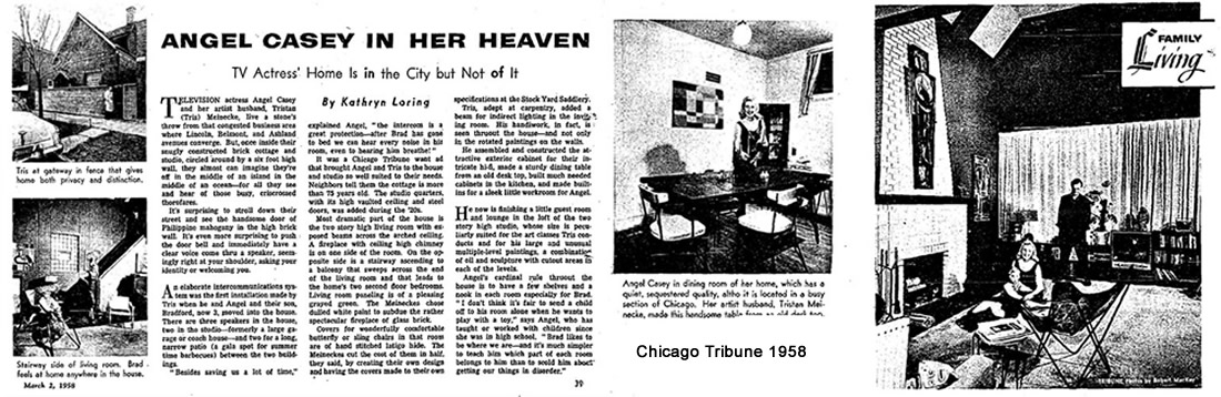 Angel Casey in her heaven at home with her family.  In the city but not of it. Chicago Trubune 1958